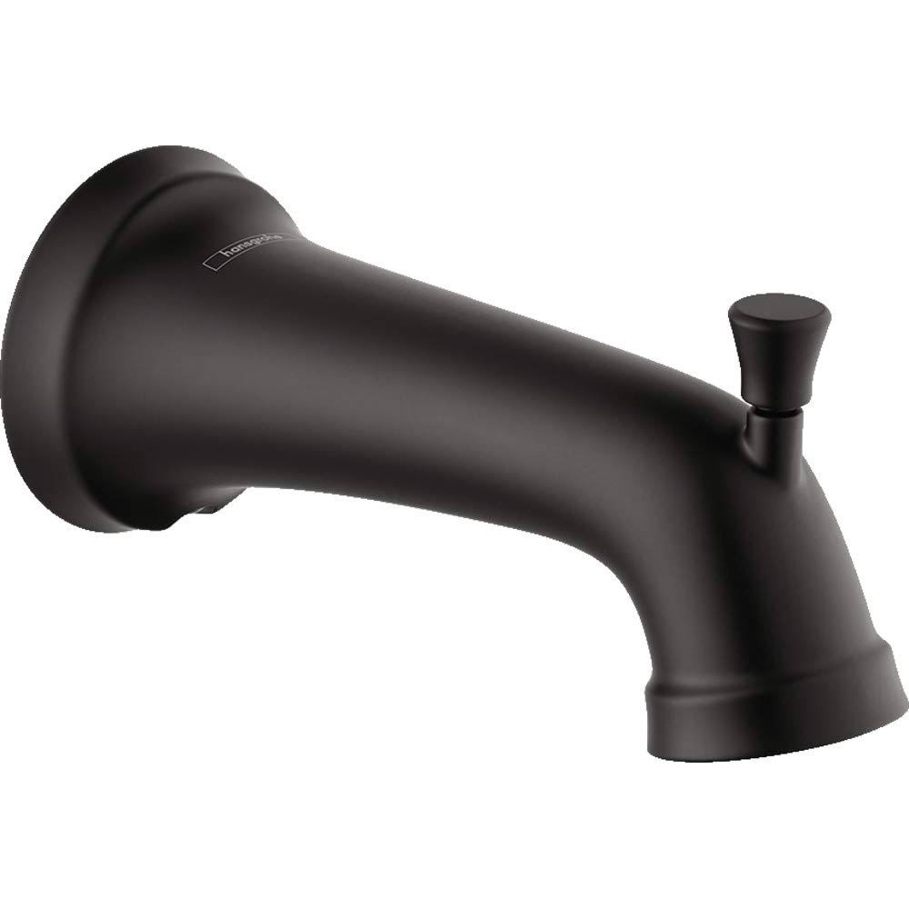 Matte Black Tub Spout with Diverter W6015
