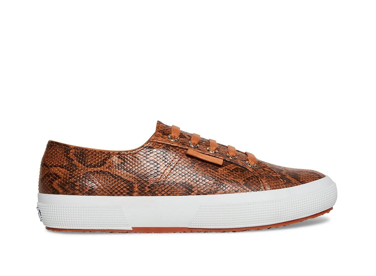 Faux Snake Brown Sneakers A7773