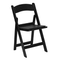 Black Resin Folding Chair with Vinyl Padded Seat Y449
