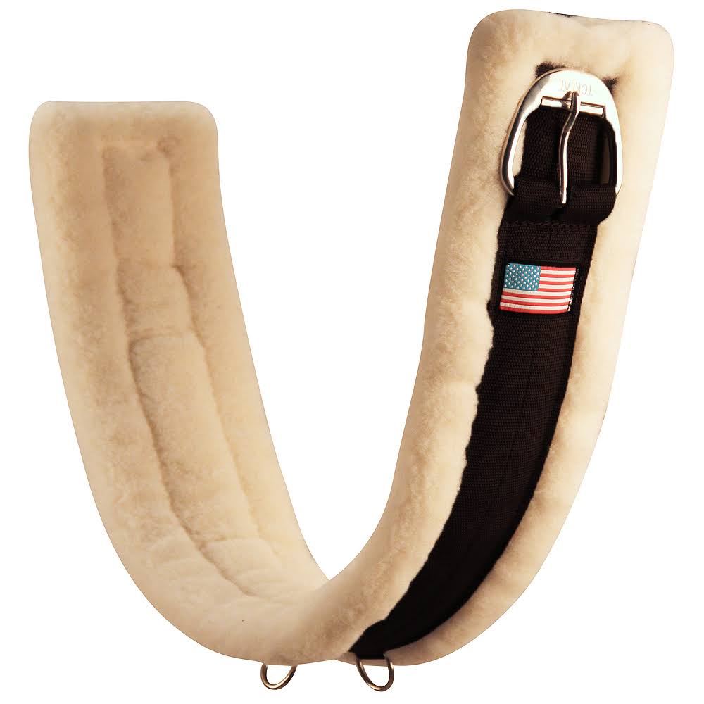 Black Wool Back Horse Cinch H4175