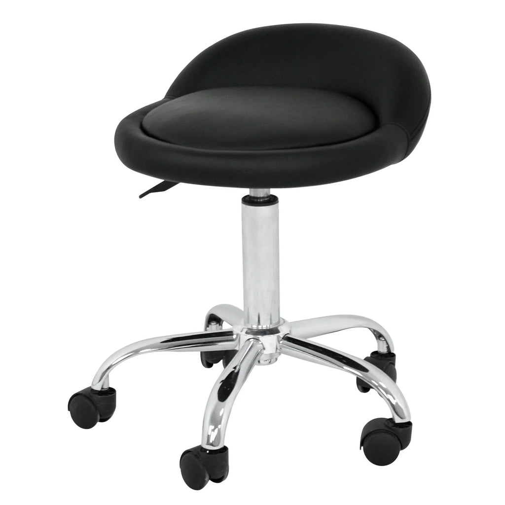 Set of Two Swivel Salon Stool Chair, Black Z588