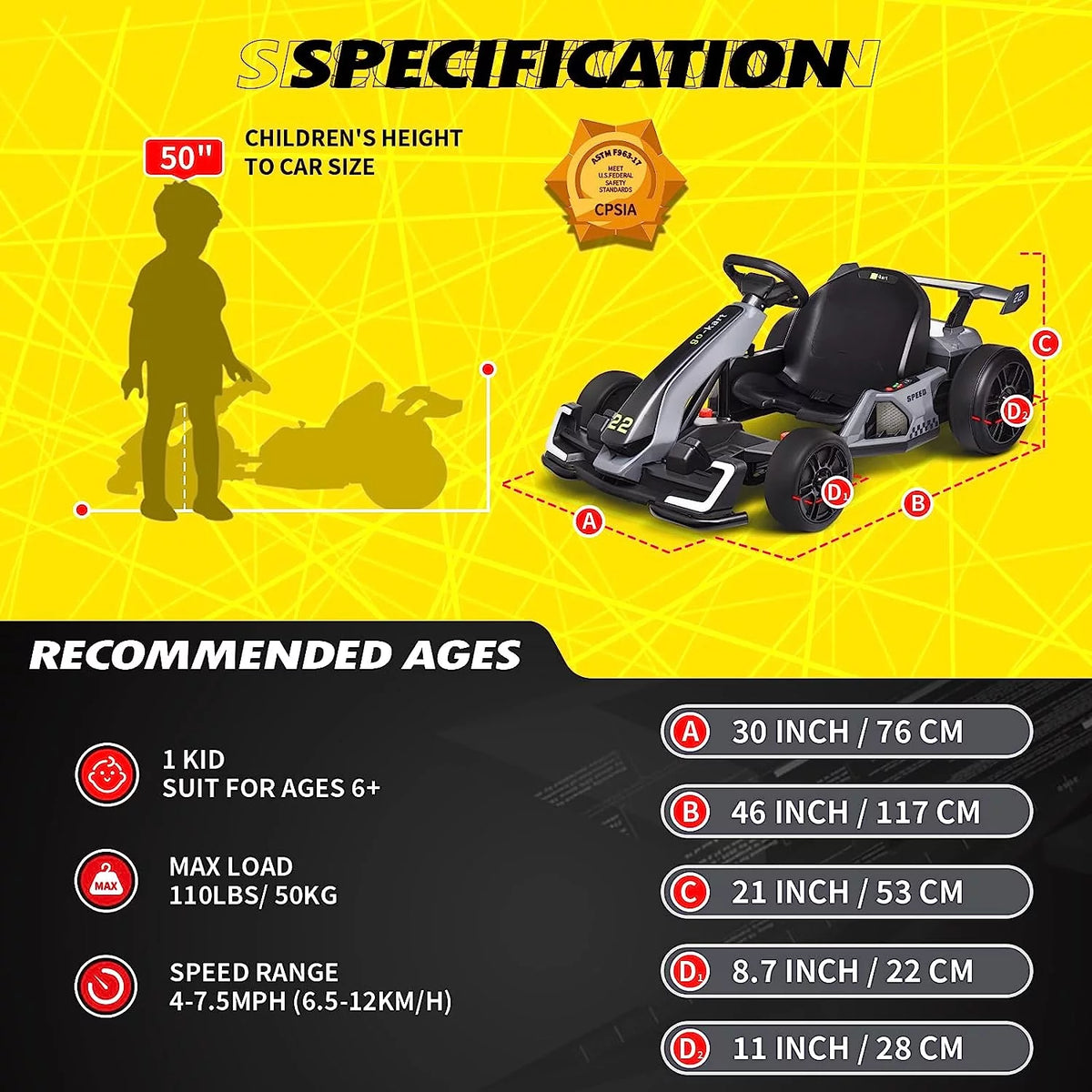 24 V 300W Electric Pedal Go Kart with Drift Mode R718