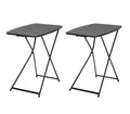 Black Adjustable Height Folding Table, 2 pack V44918