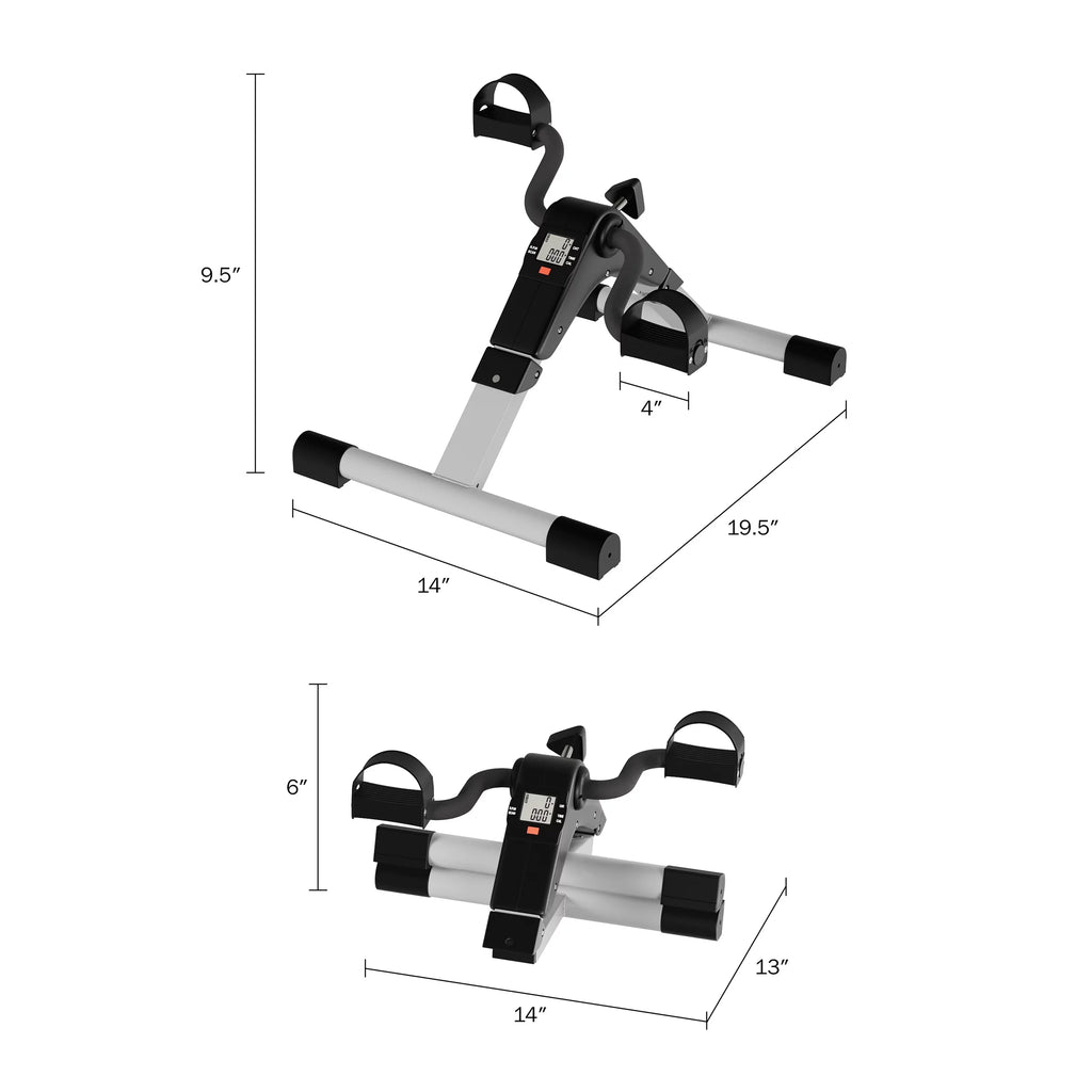 Under Desk Bike Pedal Exerciser with Calorie Tracker and Adjustable Resistance H6616
