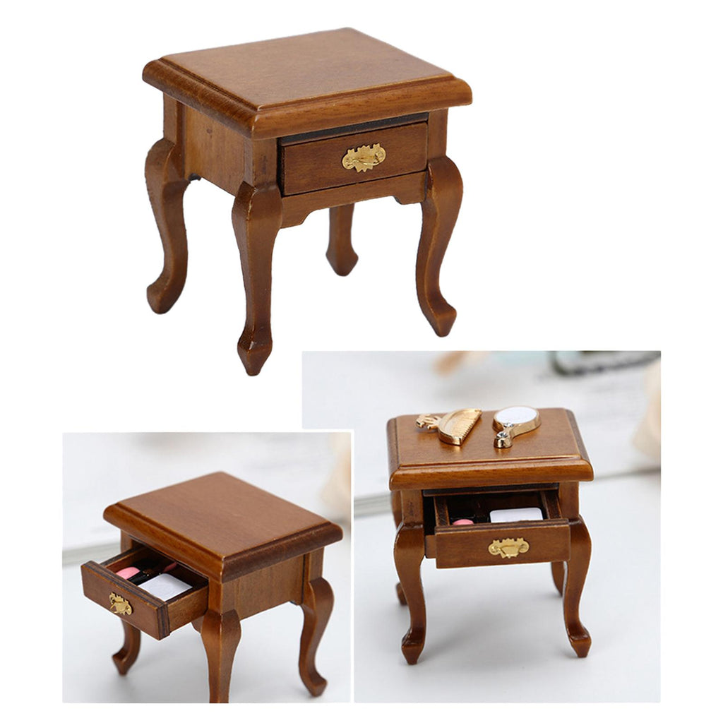 Walnut 1:12 Scale Bedroom Cabinet D11653