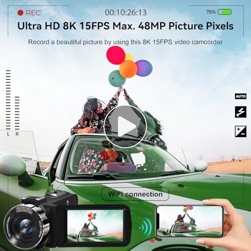 8K Camcorder 48MP UHD Video Camera M965