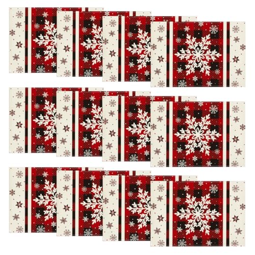 Buffalo Plaid Snowflakes Winter Placemats Set of 4 T1587