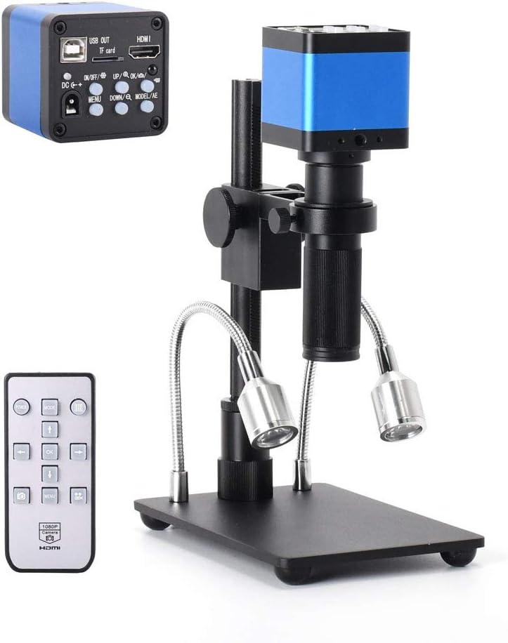 16MP Full HD 1080P 60FPS HDMI USB C-Mount Microscope Video Camera with 150X Zoom Lens F116