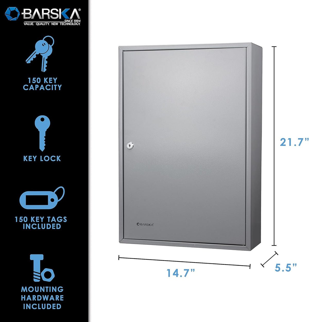 Key Cabinet Lock Box Grey J401501