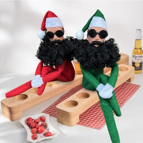 Plush Christmas Elf Doll with Round Glasses T207415