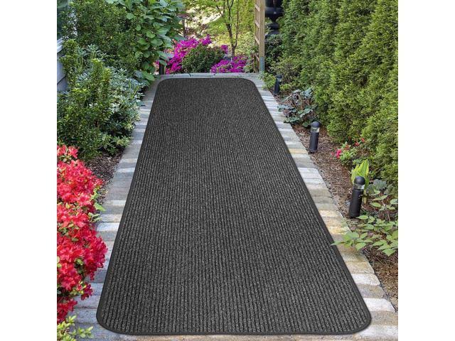 Skid-Resistant Heavy-Duty Carpet Runner - Charcoal Black - 4' x 20' D142193