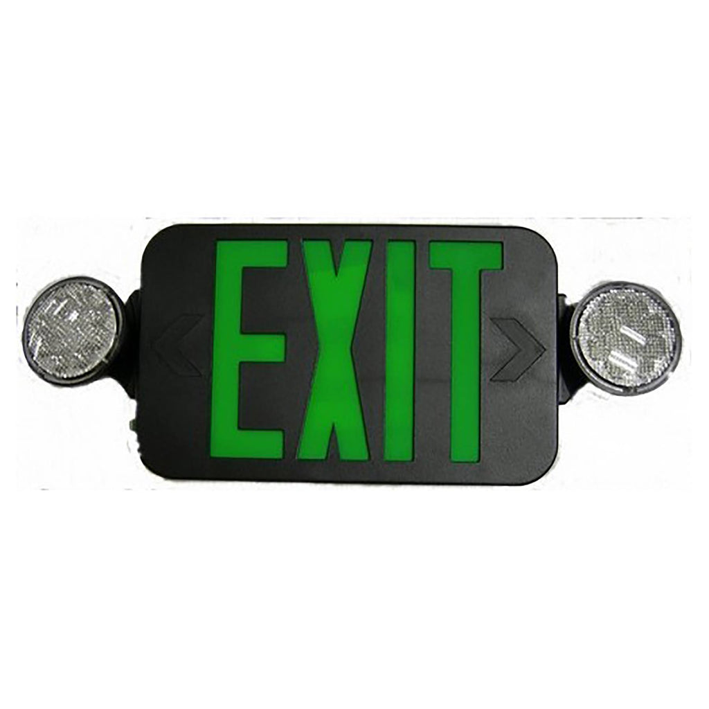 Micro Combo LED Exit Emergency Light Black Housing P50811