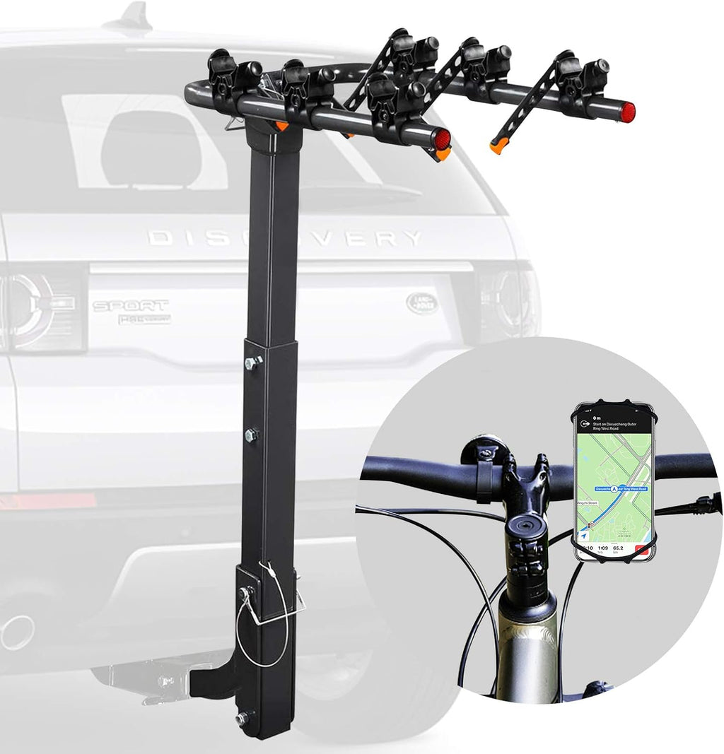 Double Foldable Bike Hitch Rack for 2'' Hitch Receiver (4 Bike) K6881