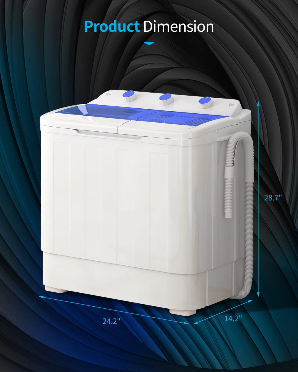 Portable 26lbs Twin Tub Wash&Spin Combo C483354