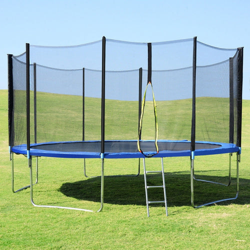 12 FT Trampoline with Enclosure Net, Ladder, Safety Pad, Jumping Mat, Springs F501029