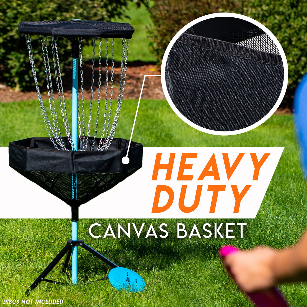 PDGA Approved Portable Disc Golf Target Basket Set with Metal Chains D3277