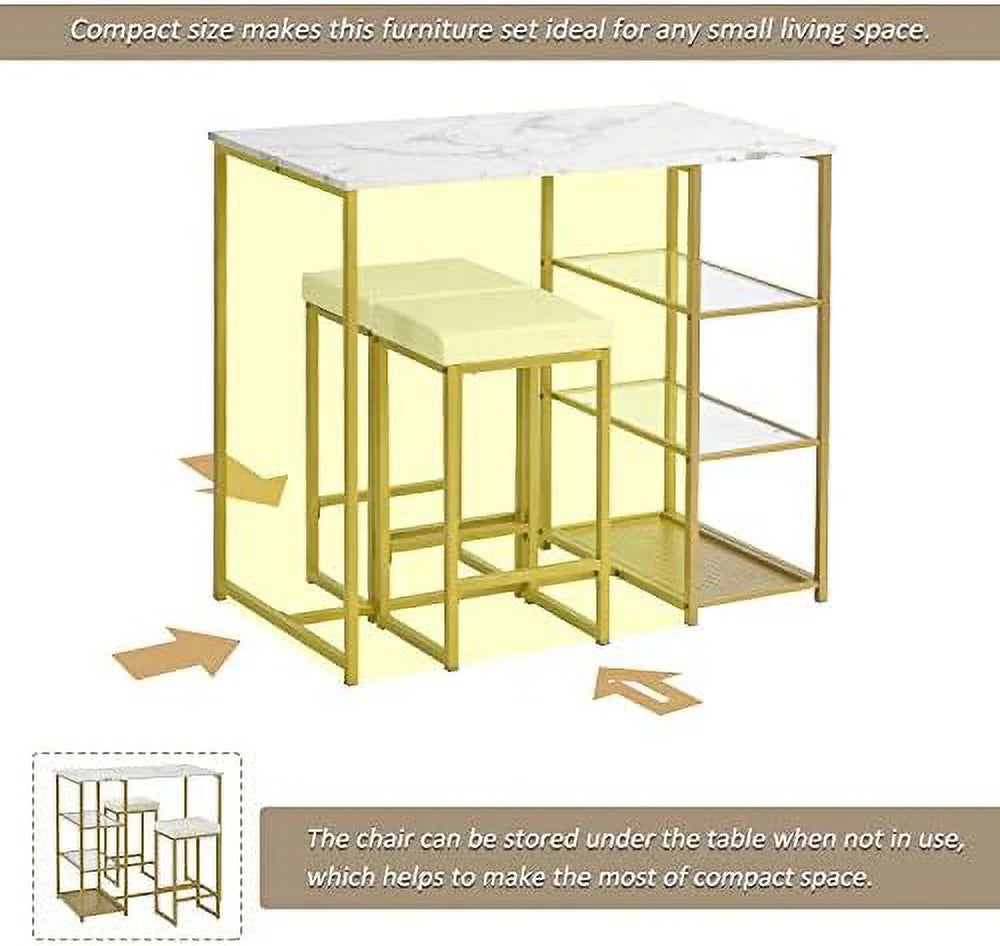 3 Piece Pub Table Set with 2 Chairs I6737