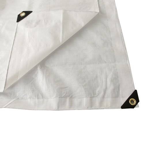 White 10x24 Heavy Duty UV Protected Treated Boat Cover Tarp W430