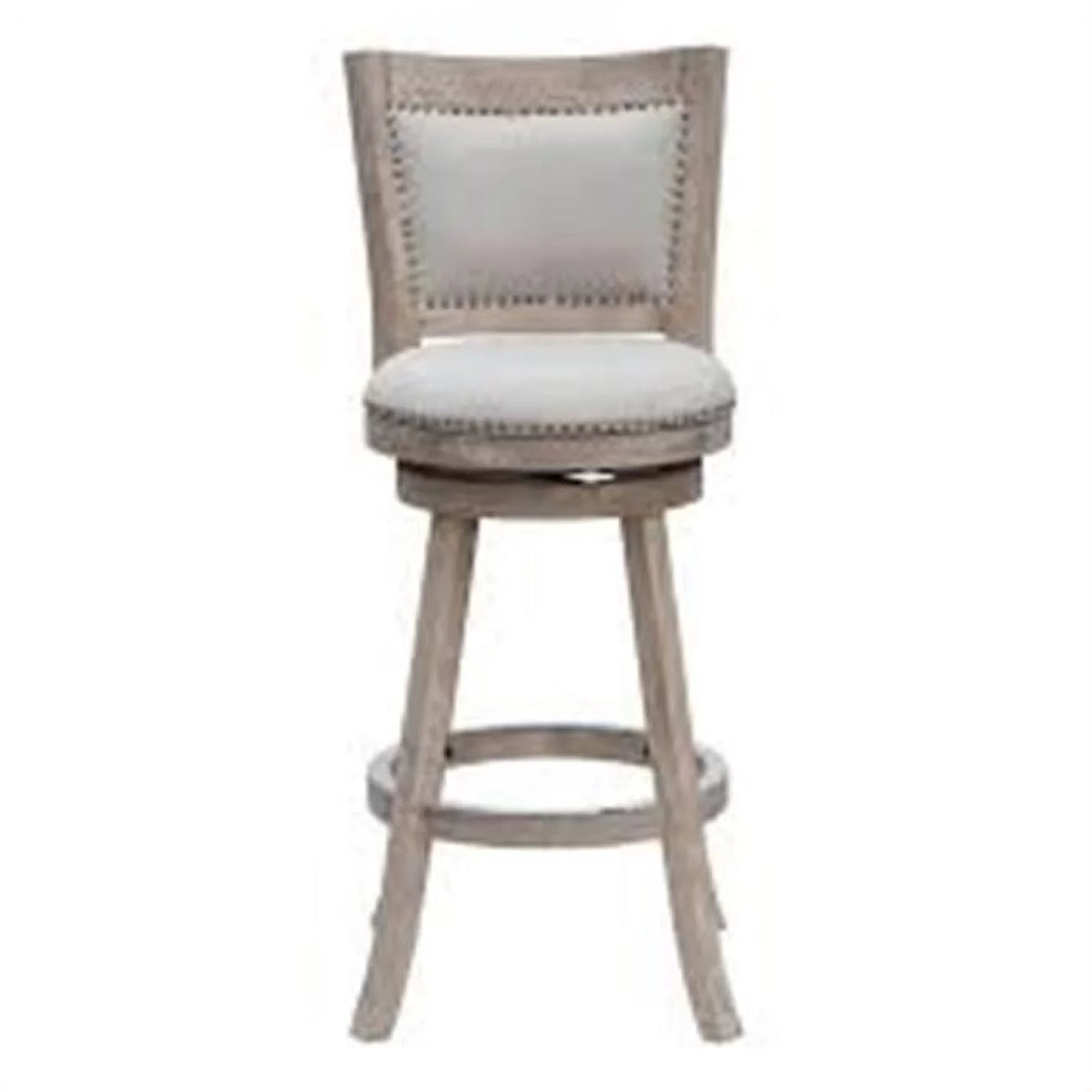 White-wash Wire-brush Ivory 29 in. Barstool E658