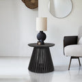 20 Inch Mango Wood Round Side Table I49969