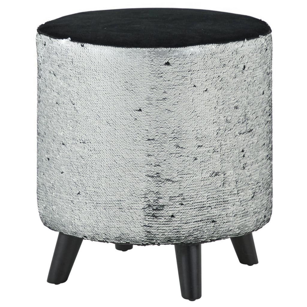 Black Wood Stool 18" G1927