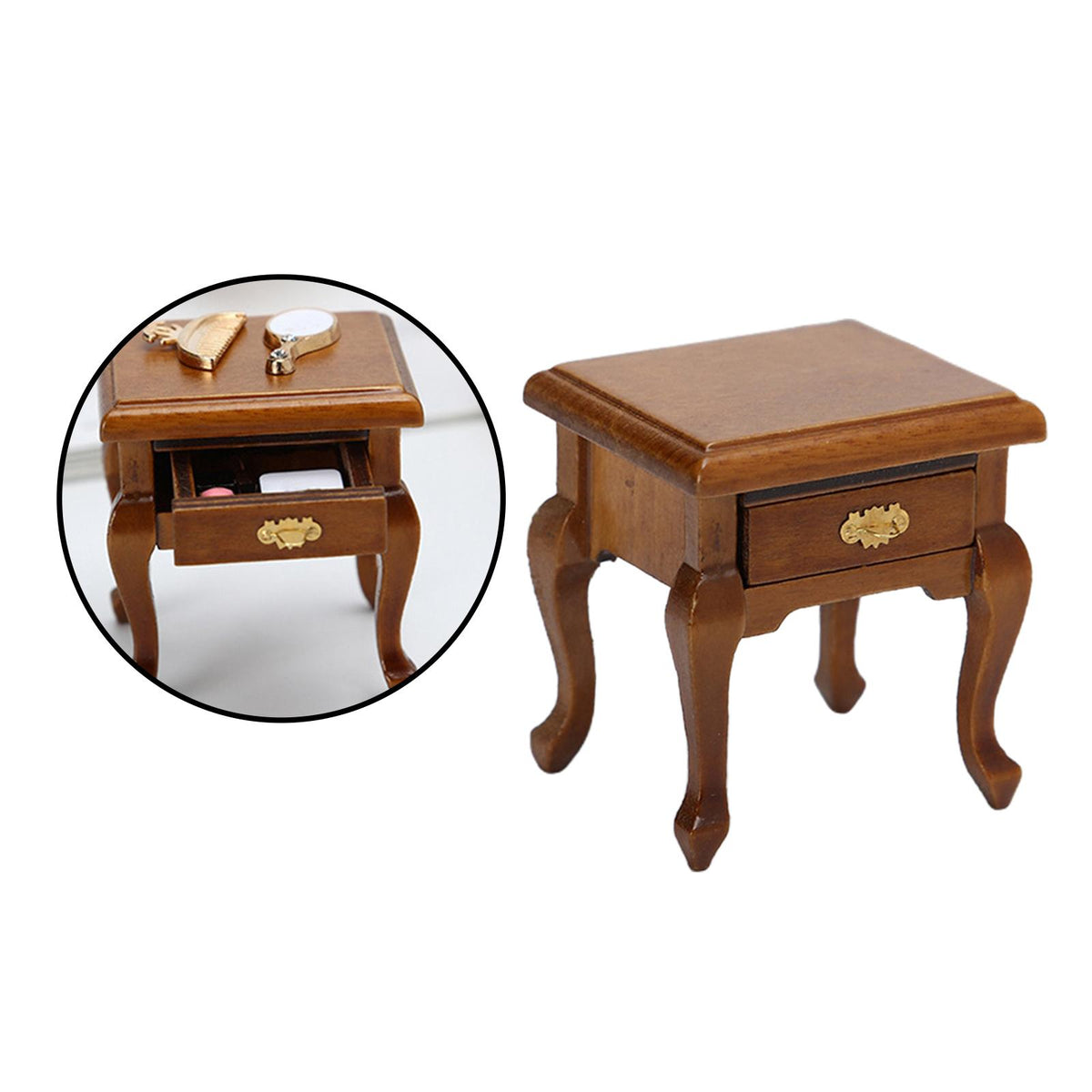 Walnut 1:12 Scale Bedroom Cabinet D11653