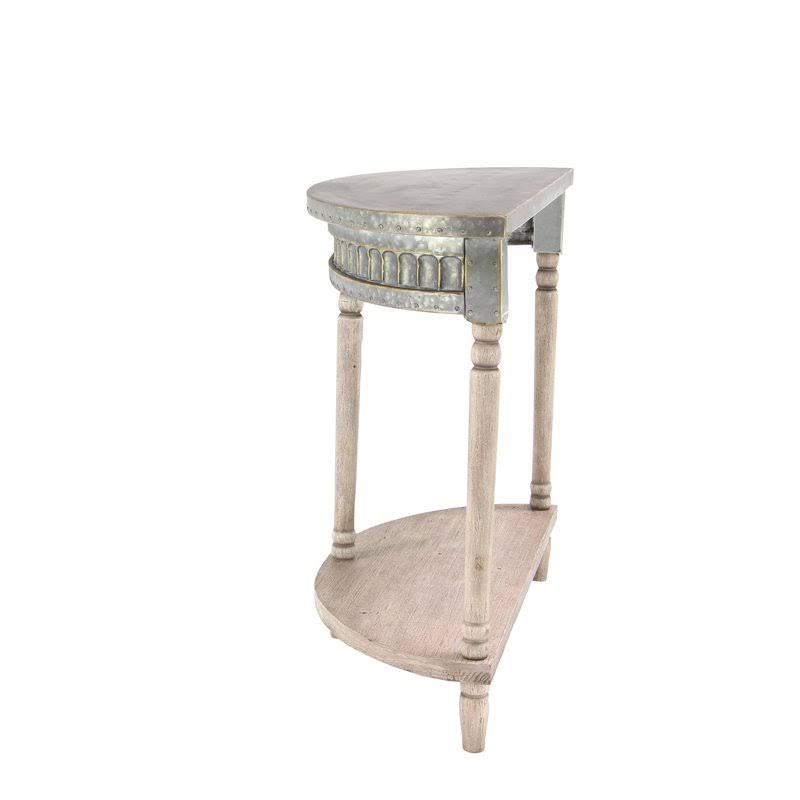 Beige Farmhouse Metal Console Table R3711