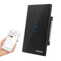 Black WiFi Tempered Glass Touch Light Switch O42816