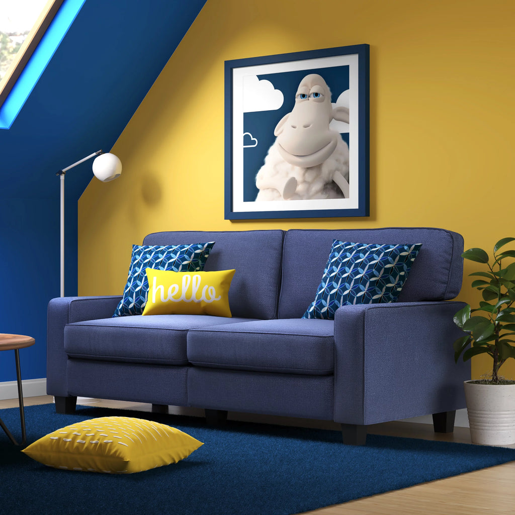 Navy Blue Fabric Sofa F995203