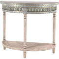 Beige Farmhouse Metal Console Table R3711