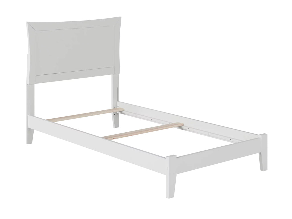 Twin Wood Bed Frame with Panel Headboard U8758
