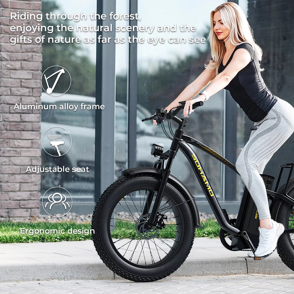 750W 26 Fat Tire Electric Mountain Bike H1062