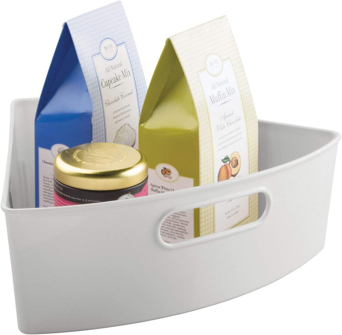 Clear Plastic 6 Pack Lazy Susan Storage Organizer Bins I4708